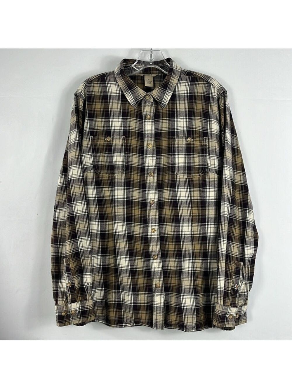 Duluth Trading Co. Free Swingin' Flannel Plaid Shirt Cotton Item 65505 Size XL